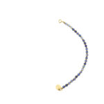 Solid Gold Tussenstuk Ketting Edelsteen 4mm Kwarts Blauw