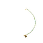 Solid Gold Tussenstuk Ketting Edelsteen 4mm Kwarts Groen