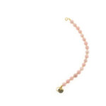 Solid Gold Tussenstuk Ketting Edelsteen 6mm Roze Opaal