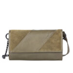 Spikes en Sparrow Mini Crossbody / Wallet Portemonnee RFID Flower Olive