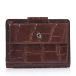 Castelijn en Beerens Dames Portemonnee 6 Pasjes Croco RFID Mocca