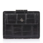 Castelijn en Beerens Dames Portemonnee 6 Pasjes Croco RFID Zwart
