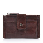 Castelijn en Beerens Mini Wallet Croco RFID Mocca