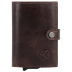 Hide & Stitches Portemonnee Porto met Safety Wallet RFID Donker Bruin