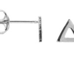 Karma Oorbellen Open Triangle Small | Zilver