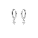 Karma Oorringen Hinged Hoops Mini Round Cone | Zilver