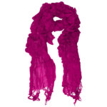 Langwerpige Sjaal met Franjes Dancing Donker Fuchsia