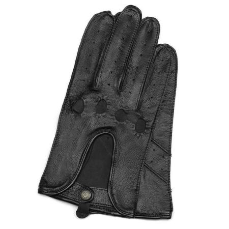 Laimböck Ongevoerde Heren Autohandschoenen Manly Zwart