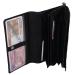Leather Design Ruime Overslag Portemonnee Zwart