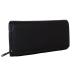 Leather Design Ruime Overslag Portemonnee Zwart