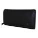 Leather Design Ruime Overslag Portemonnee Zwart
