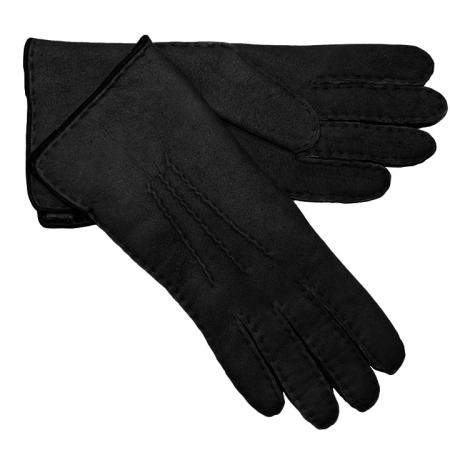 Suède Lammy Handschoenen Zwart