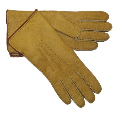 Suède Lammy Handschoenen Beige