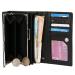 Leather Design Overslag Portemonnee Zwart