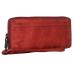 Bear Design Zip Around Portemonnee / Clutch Cow Lavato Rood