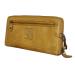Bear Design Zip Around Portemonnee / Clutch Cow Lavato Oker Geel