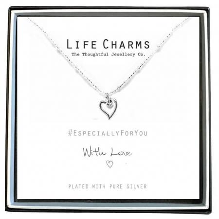 Life Charms - EFY009N - Necklace Heart & Crystal