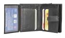 Leather Design Ritsportemonnee RFID Zwart