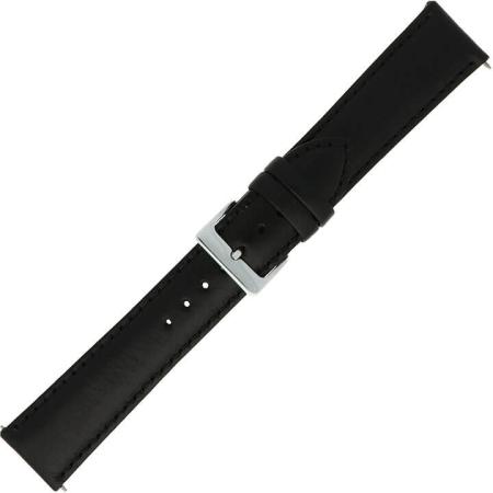 Pex Horlogebandje Stitched Zwart 16mm