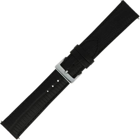 Pex Horlogebandje Snake Zwart 14mm