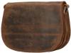 Leather Design Schoudertas met Overslag Hunter Bruin