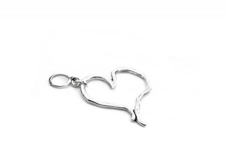 Qoss Kettinghanger Hart Zilver