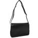 Leather Design Schoudertas met Overslag Zwart