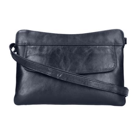 Leather Design Schoudertas Bristol Navy Blauw