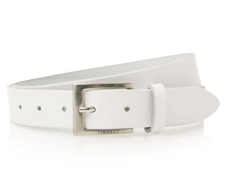 Timbelt Leren Riem 3 cm Wit