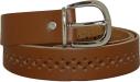 Leren Gaatjes Riem Cognac