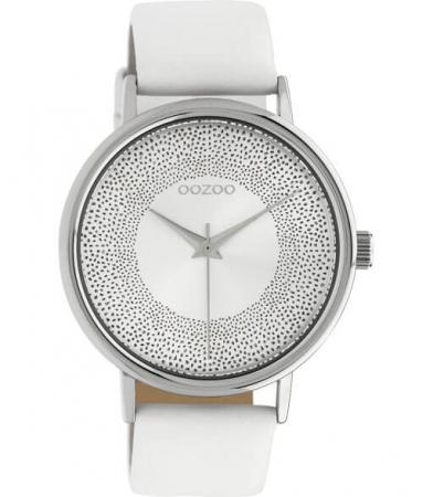 OOZOO Timepieces Horloge Wit/Zilver | C10575