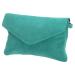 Charm Suède Envelop Clutch / Avondtasje Aqua Blauw