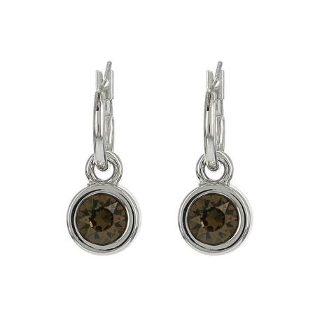 Biba Hang Oorbellen met Swarovski Steentje Sm. Quartz