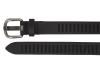 Timbelt Leren Gleufjes Riem 3 cm Zwart