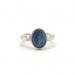 Qoss Ring Door Ovale Jeansblauwe Steen
