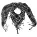 Vierkante Arafat Sjaal met Geruite Print Zwart