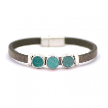 Qoss Taupe Armband Milo Mint - Maat M