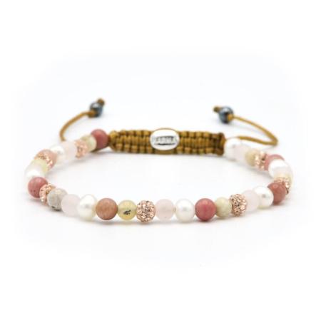 Karma Armband Spiral Pink Sky Rose Crystal