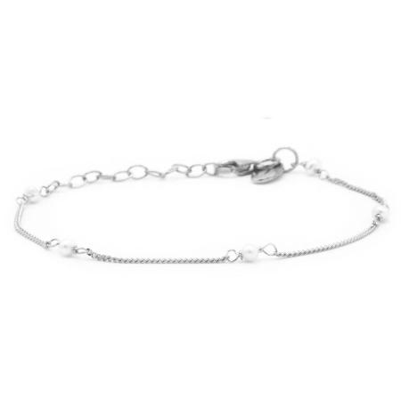Karma Armband Pearls Zilver