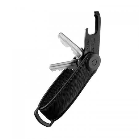 Orbitkey 2.0 Saffiano Key Holder Black Inclusief Multi-Tool Black V2