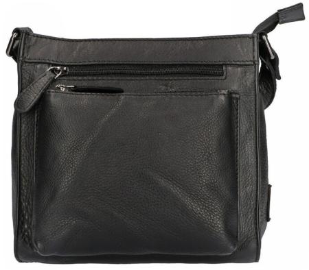 Leather Design Vierkante Schoudertas Nappa Zwart
