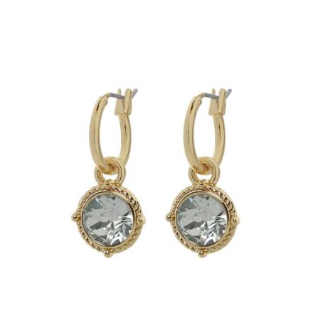Biba Hang Oorbellen Goud met Swarovski Steentje Lt. Azore