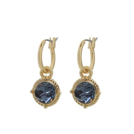 Biba Hang Oorbellen Goud met Swarovski Steentje Montana
