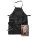Hide en Stitches BBQ Essentials: Lederen Schort + Want + Tang Zwart