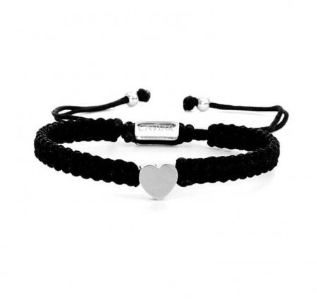 Caviar Collection Armband Heart Black X White Gold