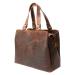 Leather Design Handtas/Schoudertas Croco Hunter Bruin