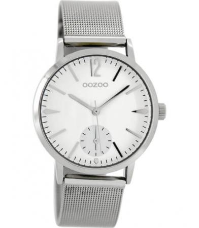 OOZOO Timepieces Horloge Zilver/Wit | C8615