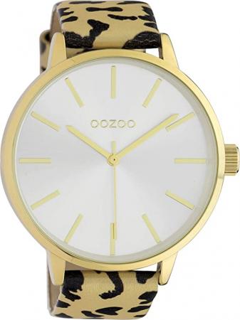 OOZOO Timepieces Horloge Leopard Goud/Zwart/Wit | C10241