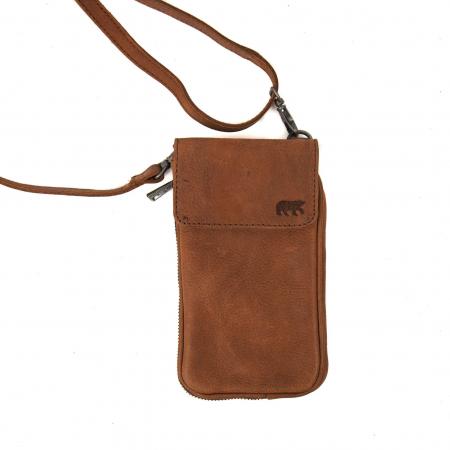 Bear Design Phone Bag Ahana Telefoontasje Cognac