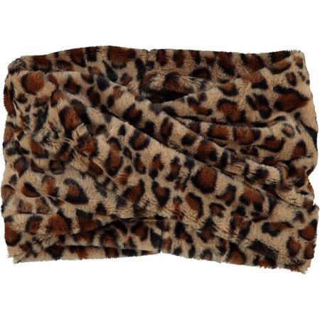 Sarlini Snood Fluffy Teddy Colsjaal Leopard Camel